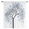 Snow Scenery Of Snowflake Trees Modern Tulle Curtains For Living Room Bedroom Home Kitchen Window Sheer Curtains