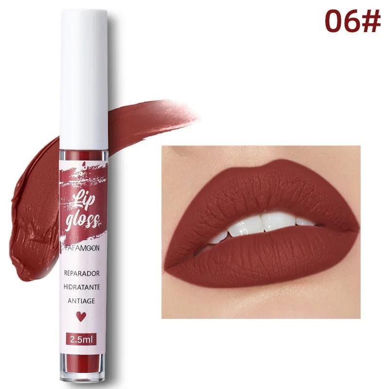 Batom Líquido Matte Vermelho Rosa Maquiagem Brilho Labial Hidratante À Prova d'Água Duradouro Lama Labial Não Transfere Maquiagem Brilho Labial Maquiagem Coreana