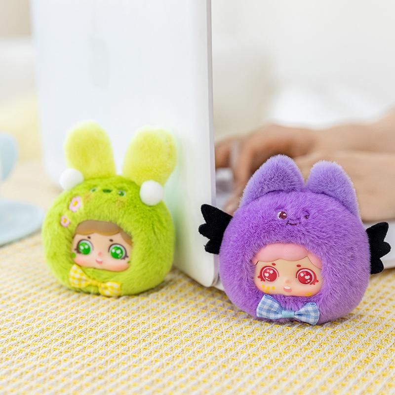 Mini small face vinyl doll plush toy girl backpack pendant exquisite keychain ground marketing pendant