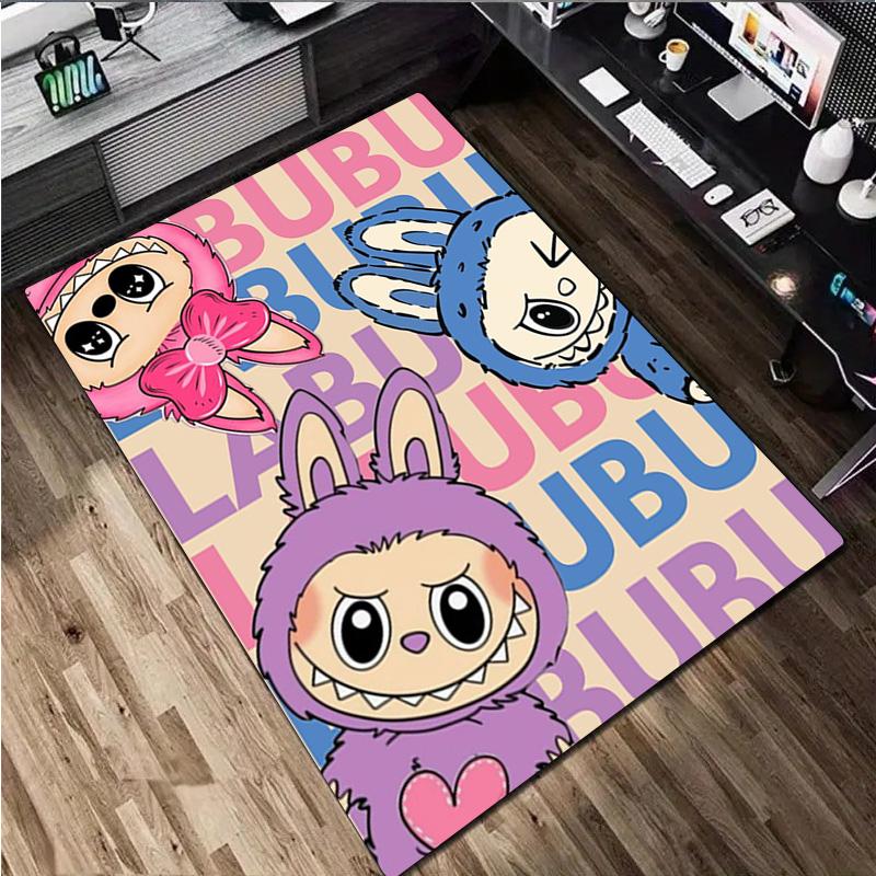 LABUBU Cute Rug - Home Office Carpet Room Computer Chair Mat Festival Gift
