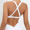 Women's European & American Style Sports Bra: Shockproof Running & Yoga Vest with Chest Pad, Stylish Back Design