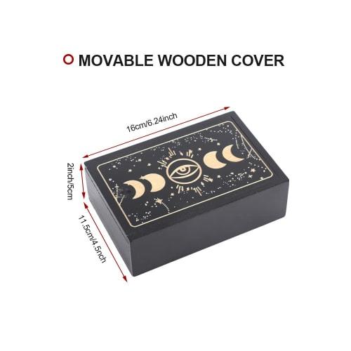 Wooden Tarot Card Case with Card Stand (Sacred Eye) Tarot Case, Tarot Stand, Card Stand, Oracle Card Case