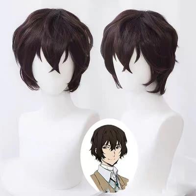 Dazai Osamu Role Headwear Man Daily Clothing Match Microfilm Wig Anime Bungo Stray Dogs Character Modeling Headgear