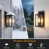 BesLowe Upgraded Dusk To Dawn Outdoor Wall Lights, Matte Black, 2-Pack