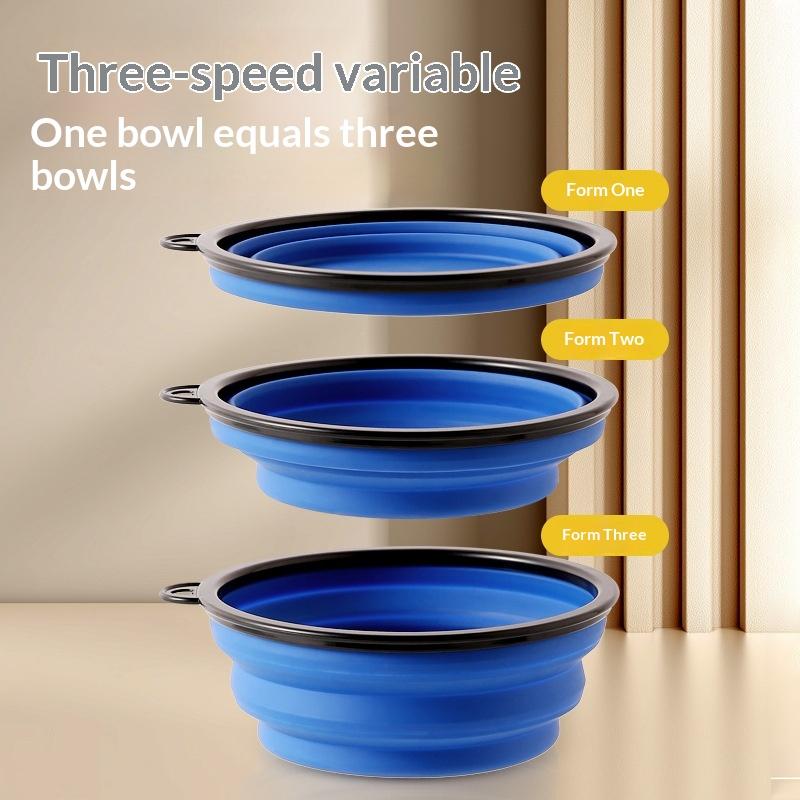 Collapsible Cat Dog Pet Folding Silicone Bowl Outdoor Travel Portable Puppy Food Container Feeder Dish Bowl Pet Supplies