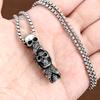 Vintage Design Skull Pendant Chain Punk Hip Hop Skeleton Necklace for Men Biker Amulet Stainless Steel Jewelry Gift
