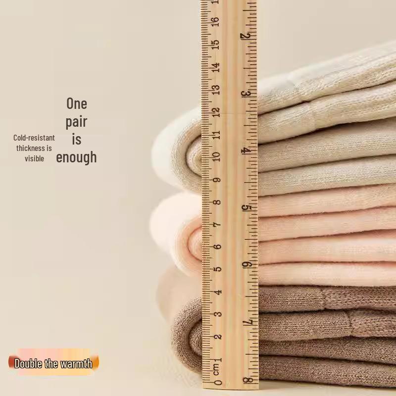 Fluffy Mid-Calf Snow Socks - Warm, Velvet-Enhanced, Thick, Perfect for -30°C, Sleep Comfort, Postpartum Wear