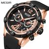 Quartz Watch Men Rose Gold Luminous Waterproof Sports Watches Clock Chronograph Wristwatches Erkek Kol Saati Montre Homme