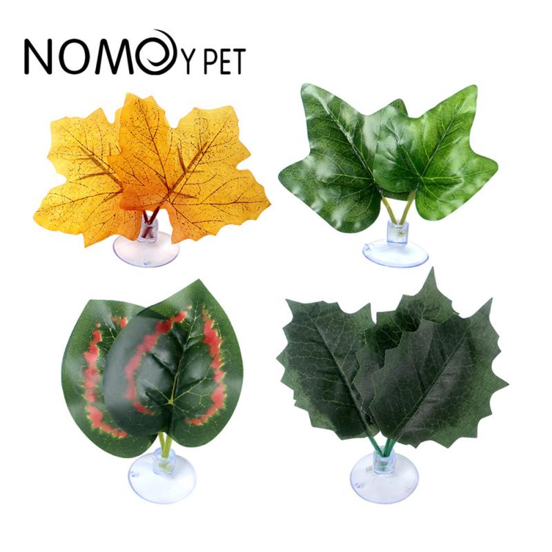 Landscaping Simulation Plant  Leaf With Suction Cup Landscaping Plant For Fish Tank
