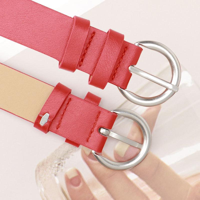 Fashion chic style belt women, commuter casual style alloy pin buckle women's belt with jeans decorative belt