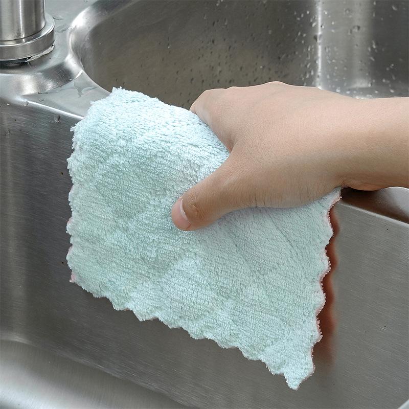 12pcs Super Absorbent Microfiber Kitchen Dish Cloth High-efficiency Tableware Household Cleaning Towel Kitchen Tools Gadgets