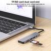 6 In 1 USB C Hub SD/TF Card Reader USB C Multi-Port Adapter USB 3.0 USB 2.0 USB C To HDMI-Compatible Hub Dongle for MacBook iPad