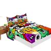 Mattress Four-Piece Set Hip-Hop Graffiti Style Digital Printing Mattress Protective Cover Four-Piece Set Batch