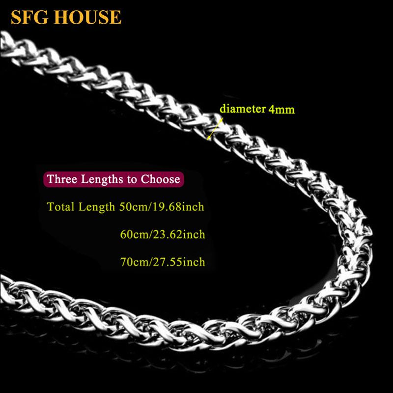 19-27 Inch Silver Gold Chain Necklace 