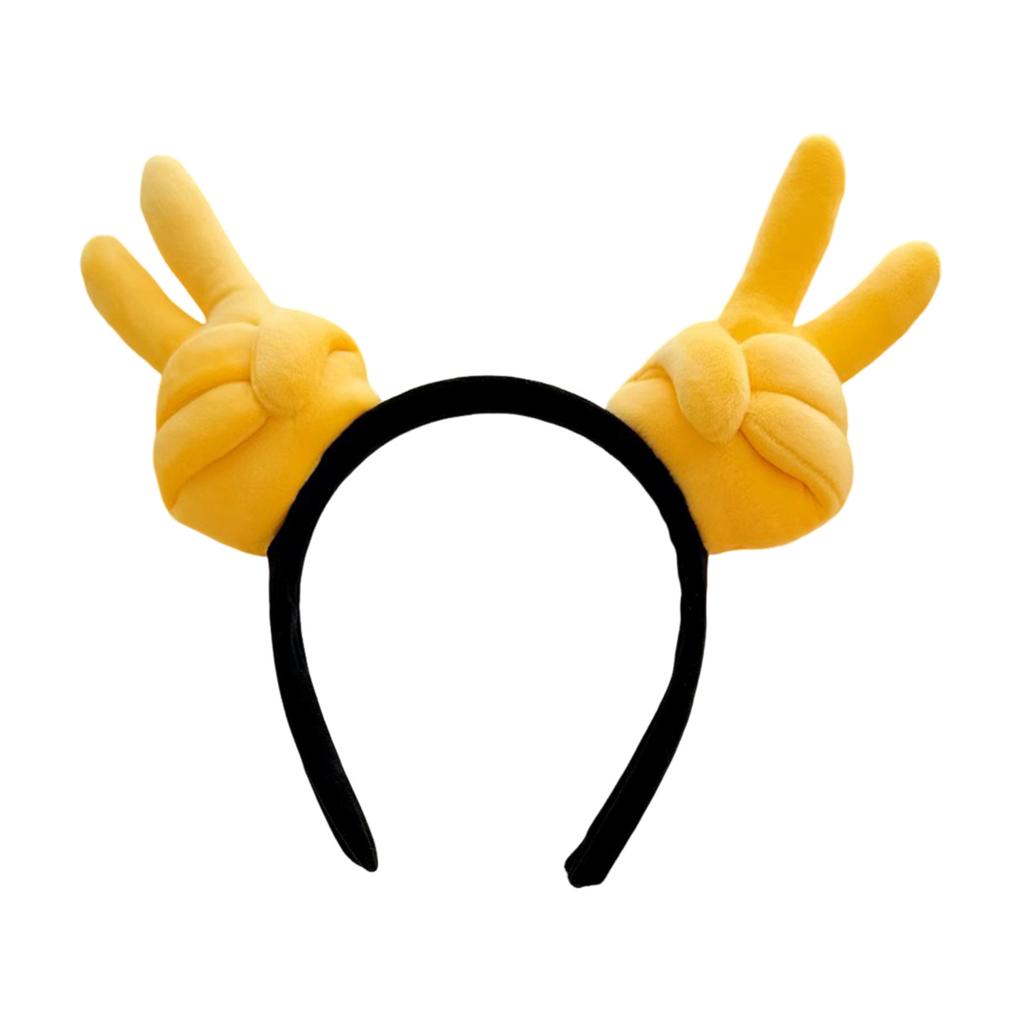 Cute Thumb Design Headbands Plush Headband Washing Face Use Hair Hoop for Costume Party Decoration