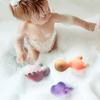4Pcs Animals LED Light Up Bath Toy Swimming Water Soft Rubber Float Induction Luminous Penguin Dinosaur Fun