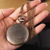 Quartz Pendant Vintage Pocket Watch Necklace Chain Retro Hanging Watch Bronze Chain Clock  Cosplay