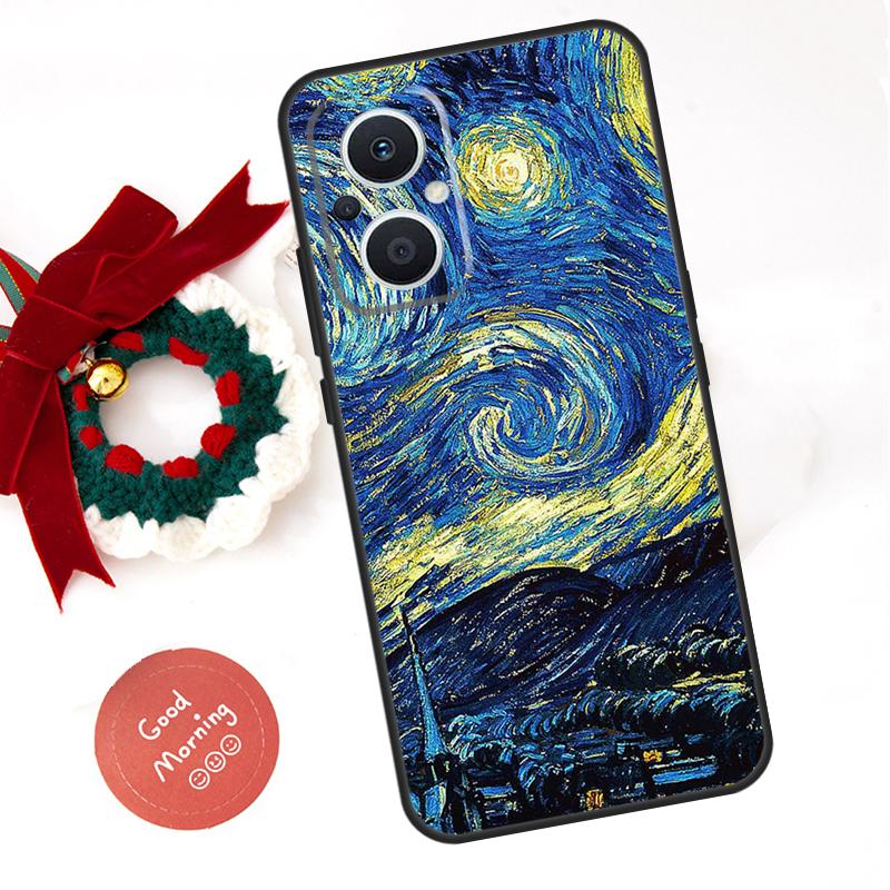 Starry Night Klimt Kiss Funda For OPPO Reno 8 Lite 10 11 12 13 14 Pro 11F 12F 13F 14F OPPO Find X8 X5 X6 X9 Pro Case