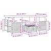 Outdoor Sofa Set 7 pcs Natural and Cream Solid Acacia Wood