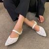 High Heels Spitzschuh Geschlossene Zehe Damen Outdoor-Bekleidung Zwei-Wege Modisches Temperament Einzelne Slipper