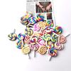 Seven-Color Polymer Clay Lollipop Hair Clips, Earrings, Pendants, Headwear & Mobile Phone DIY Accessories