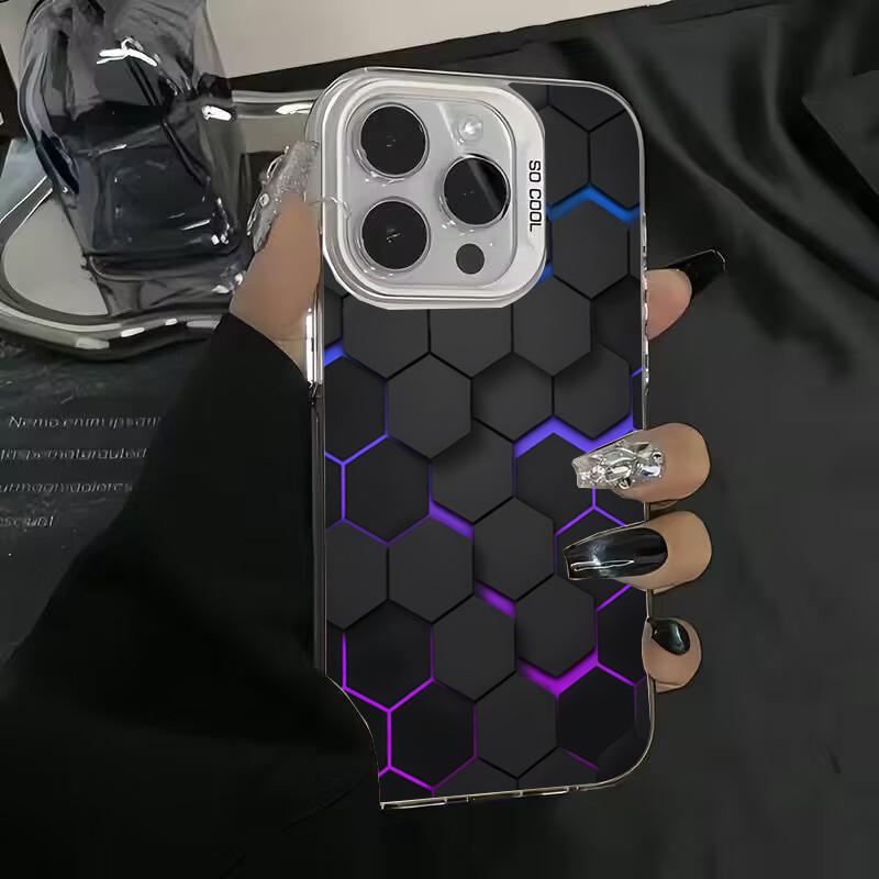 Fashion Honeycomb Building Block IMD Phone Case For  Redmi Note 13 12 11 10 Pro Plus 12S 11S Redmi 12 4G 13C Back Cover