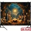 2D Nativity Scene Christmas Backdrop Holy Family Photo Background