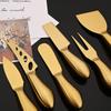 6pcs Matte Stainless Steel Cheese Knife Forks Set for Slicing Cutting Spreading Mini Butter Knives Dishwasher Safe