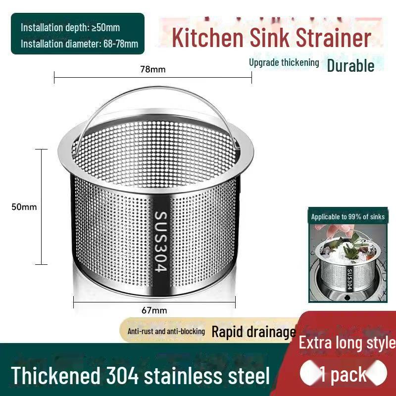 

304 Stainless Steel Anti-Blocking Sink Filter for Kitchen