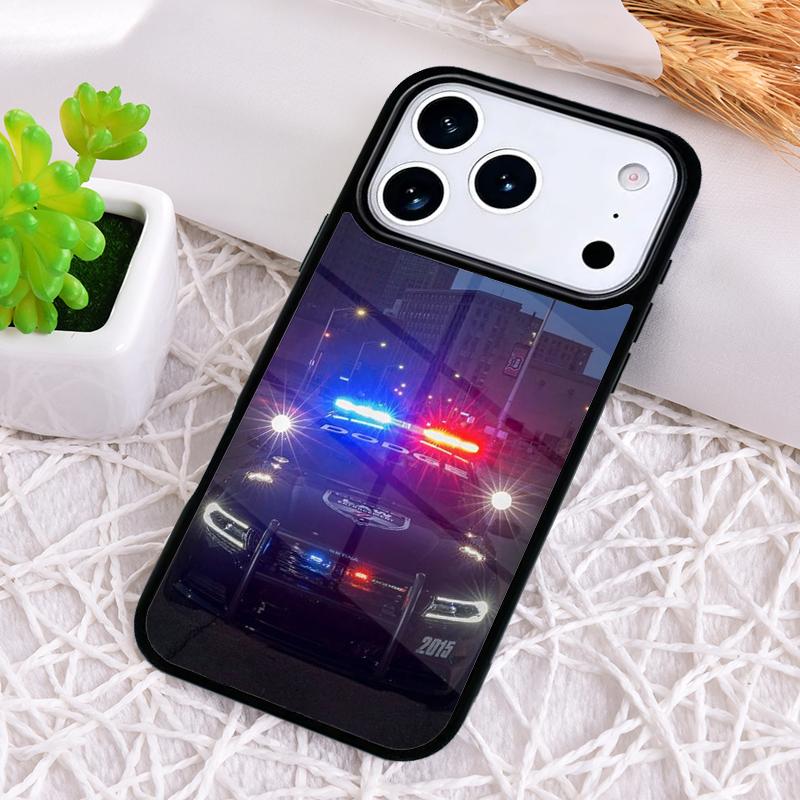 Police Cars Light At Night Shockproof Phone Case for iPhone 17 Air 16e 15 11 12 14 13 Pro Max Cover Coque