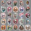50 Flowers Skeleton Graffiti Stickers Personality Horror Face Decoration Mobile Phone Case Computer Skateboard Stickers