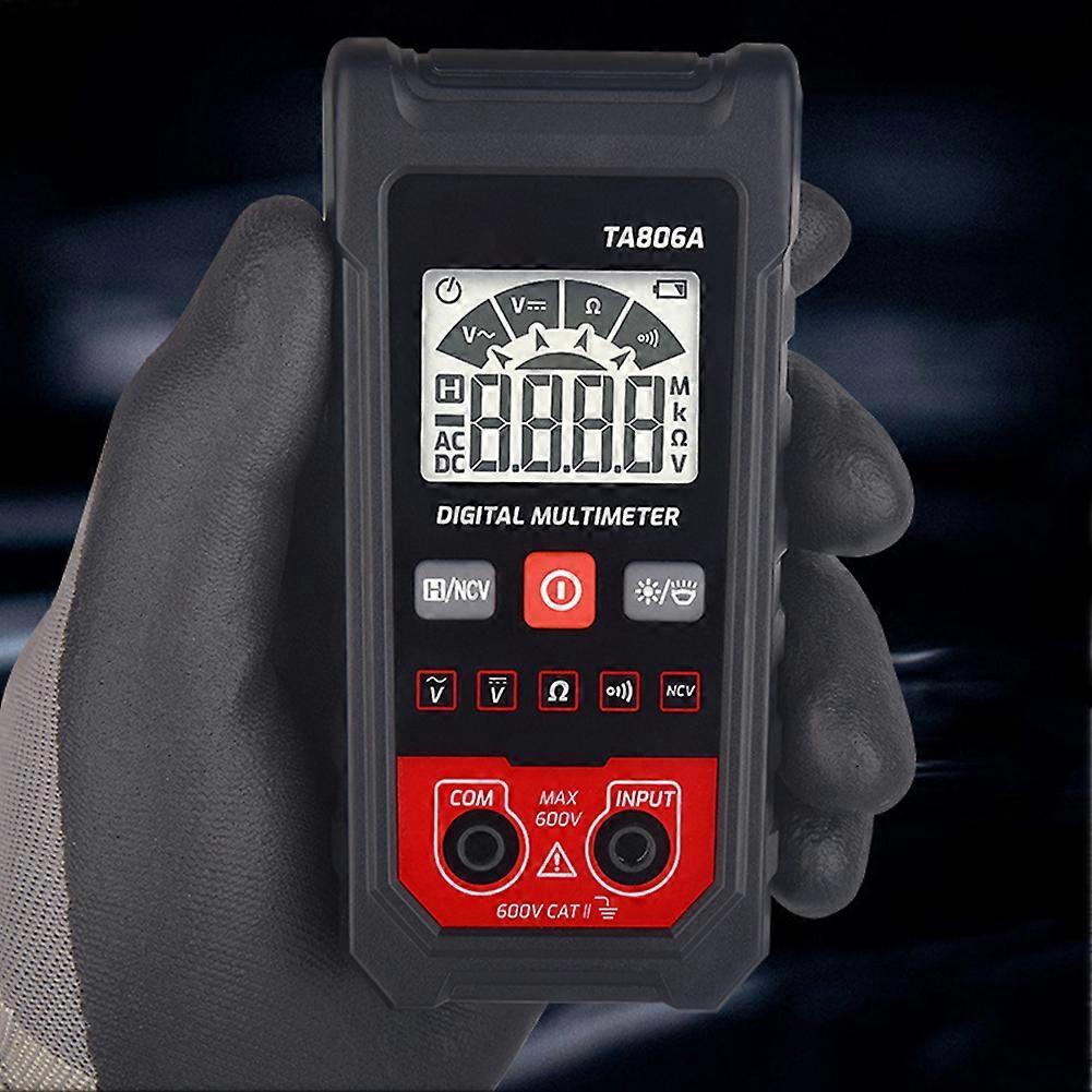 Portable Digital Multimeter with High-Resolution LCD Screen - Automatic Measurement, Lightweight