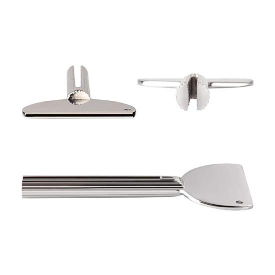Toothpaste Squeezer Metal Tube Squeezer Stainless Steel Key Shape Manual Toothpaste Roller Portable Tube Wringer for Paint Hair Dye Cream Cosmetic