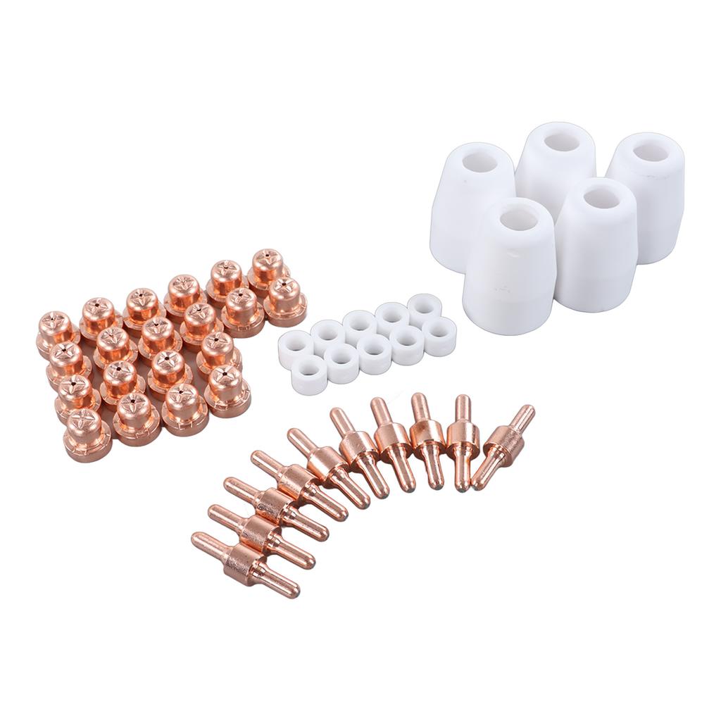 45Pcs Plasma Consumables for LG40 PT31 CUT35 CUT40 CUT50 with Cutter Torch Nozzle Shield