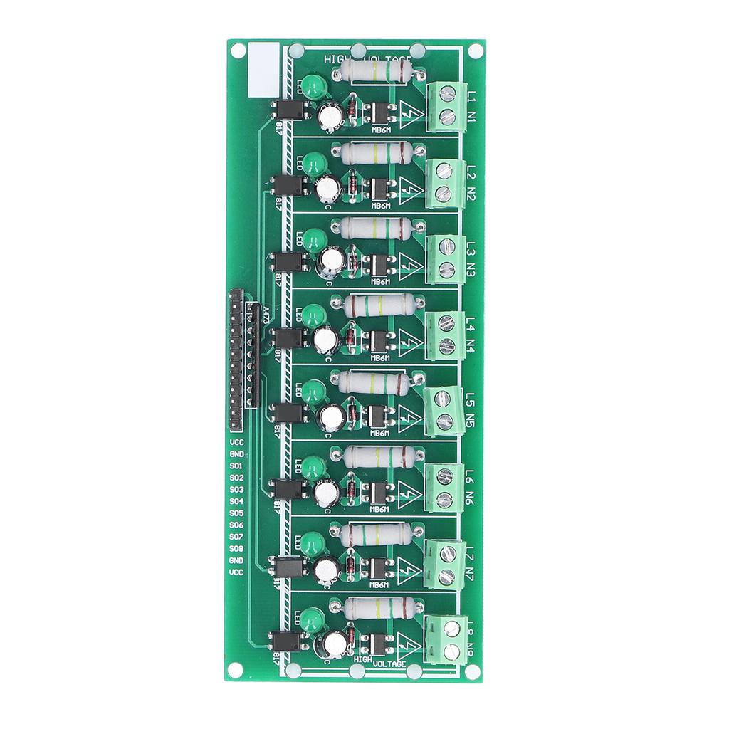 Optocoupler Isolation Board 8 Channel PLC Voltage Detection Module 220V AC for DIY