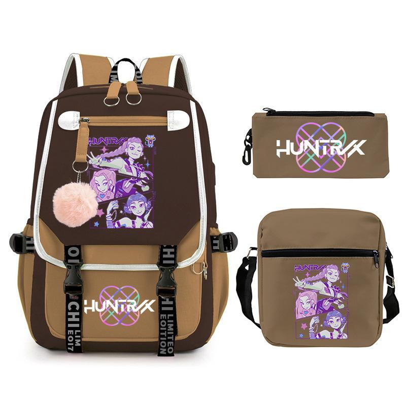 

New Demon Hunters Peripheral Printing Fashion Backpack Casual Backpack Children s Pencil Bag Student School Bag No Specifications