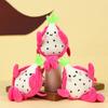 Plush Dragon Fruit Keychain Soft And Cute Fruit Shaped Accessory For Kids And Bags