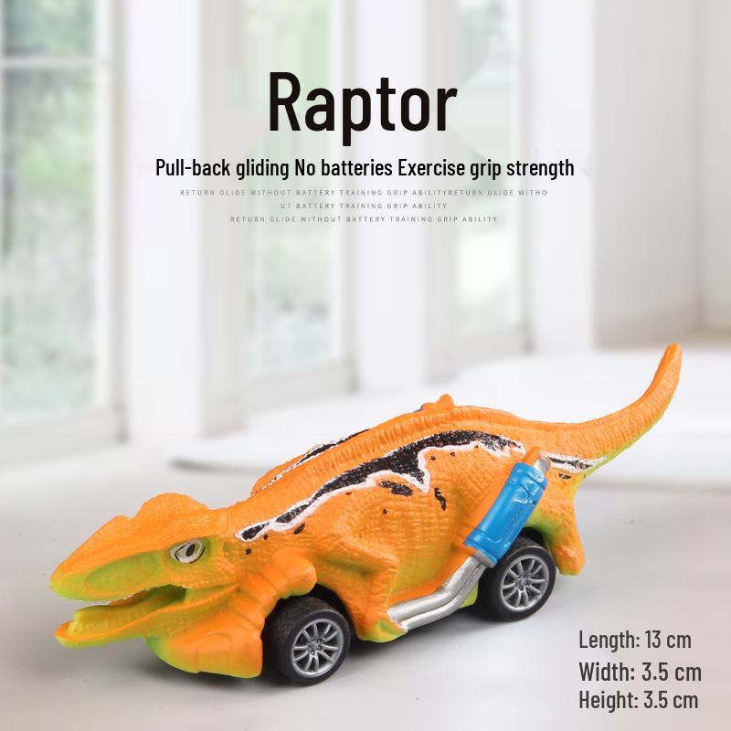 Tyrannosaurus Rex Pull-Back Car: Durable PVC Toy for Kids