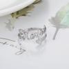 Heart Custom Rings Women Adjustable Stainless Steel Personalized Nameplate Wedding Ring Jewelry Gift