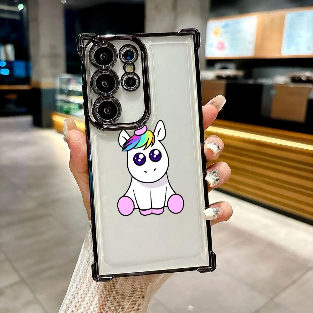 

Мультяшные смешные единороги радуги Чехол For Galaxy S26Ultra Чехол для телефона для Samsung S26 S25 S24 S23 S21 Ultra S20 FE S25 Plus Чехол Galaxy S20 Ultra