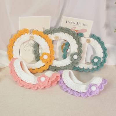[KIMnyang_deng] Spring Flower Knitted Cat Puppy Lace Cape