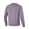 Li-Ning Fitness Series Solid Color Crew Neck Pullover Long Sleeve Sweatshirt Men Sweatshirt Dark-Gray Purple AWDU575-3