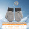 Umeloeo Knitted Cute and Thick Mittens with Drawstring for Winter Warmth and Windproof Perfect for Playing in the and Commuting to Elementary Boys and