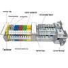 UK5N Copper Wiring Terminal Block, Rail Type, Non-Slip, Flame-Retardant, 4mm Square Voltage Line Terminal