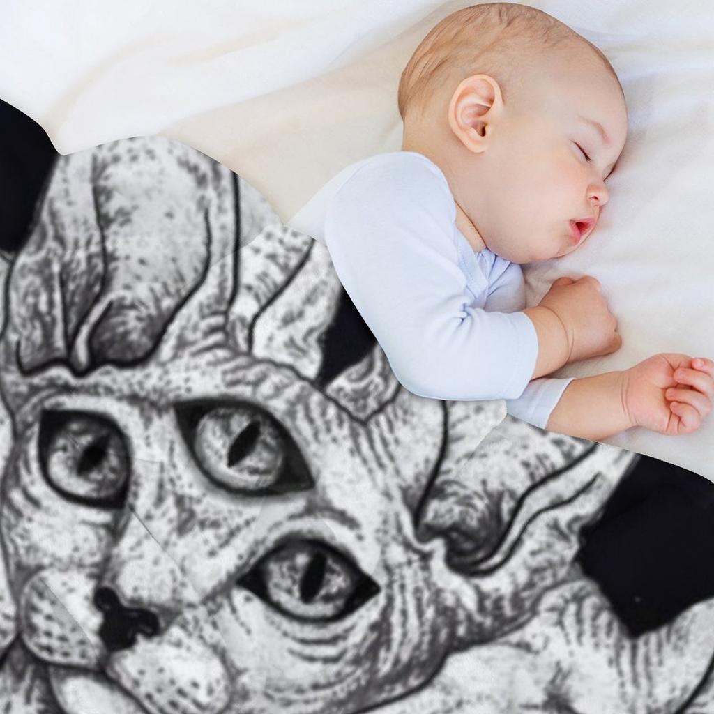 Three Headed Crystal Cat Throw Blanket Thermals For Travel Kid'S Christmas Gifts Luxury Thicken Blankets