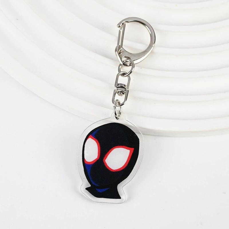 Japanese Acrylic Cute Pendant Cat Spiderman Car Keychain Doll Cartoon School Bag Pen Bag Accessories Children Toys