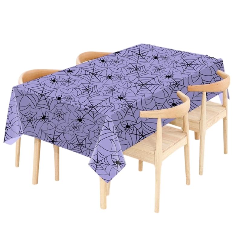 Horror Pumpkin Pattern Plastic Table Covers 6Pcs Waterproof Easy Cleaning Party Table Covers For Halloween Parties