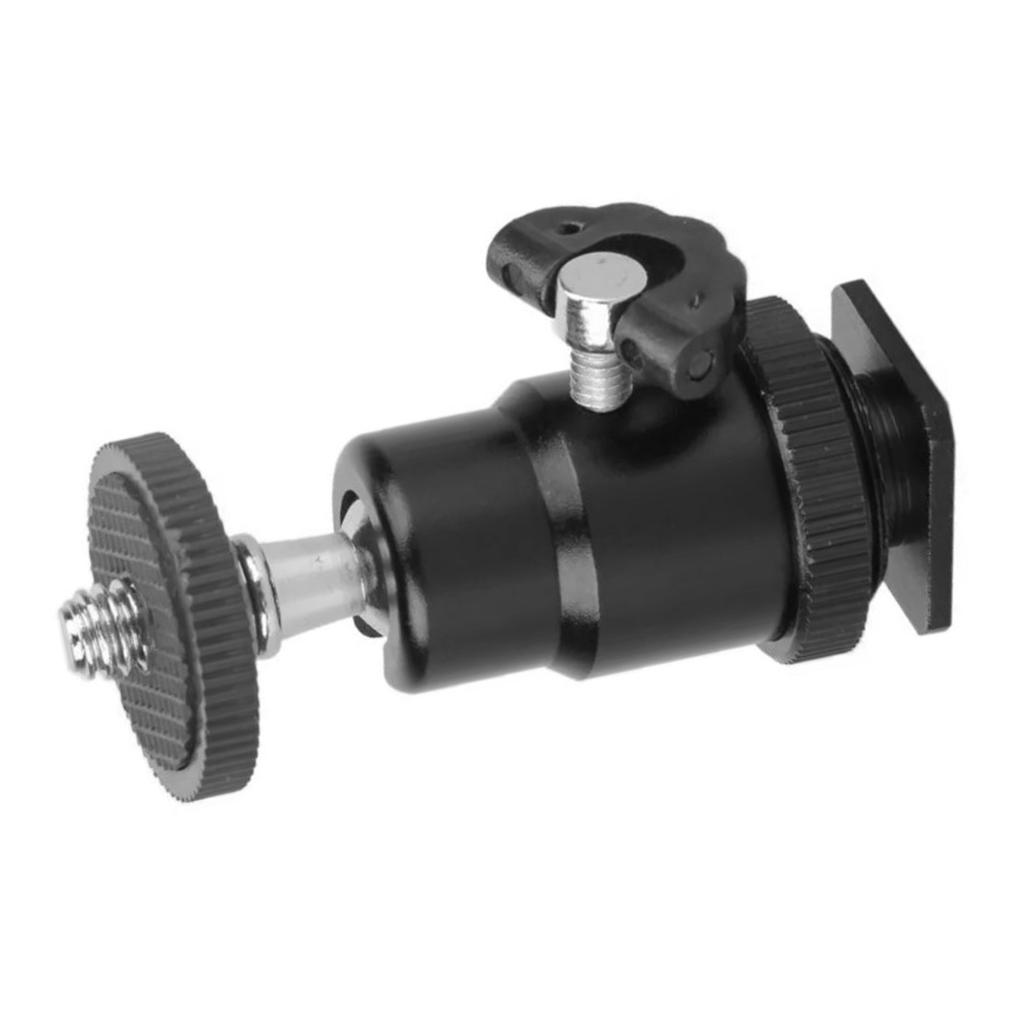 Mini Ball Head 360 Degree Panoramic Tripod Ball Head Aluminum Camera Mount Ball Head with Hot Shoe