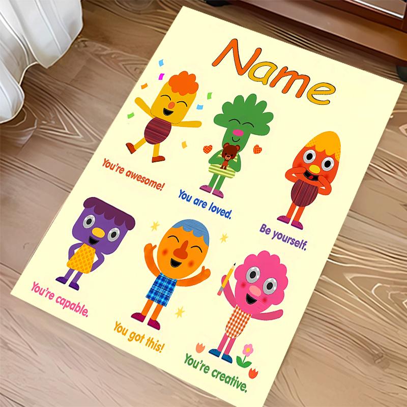 Custom Personalization Super Simple Songs Print Area Rug - Soft, Washable Non-Slip Indoor Mat,Living Room,Home&Office Decorative Rug