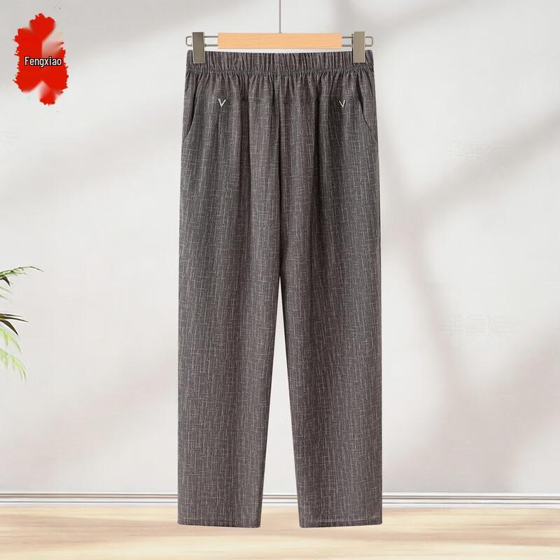

Elderly Women s High-Waist Summer Straight-Leg Pants 4XL